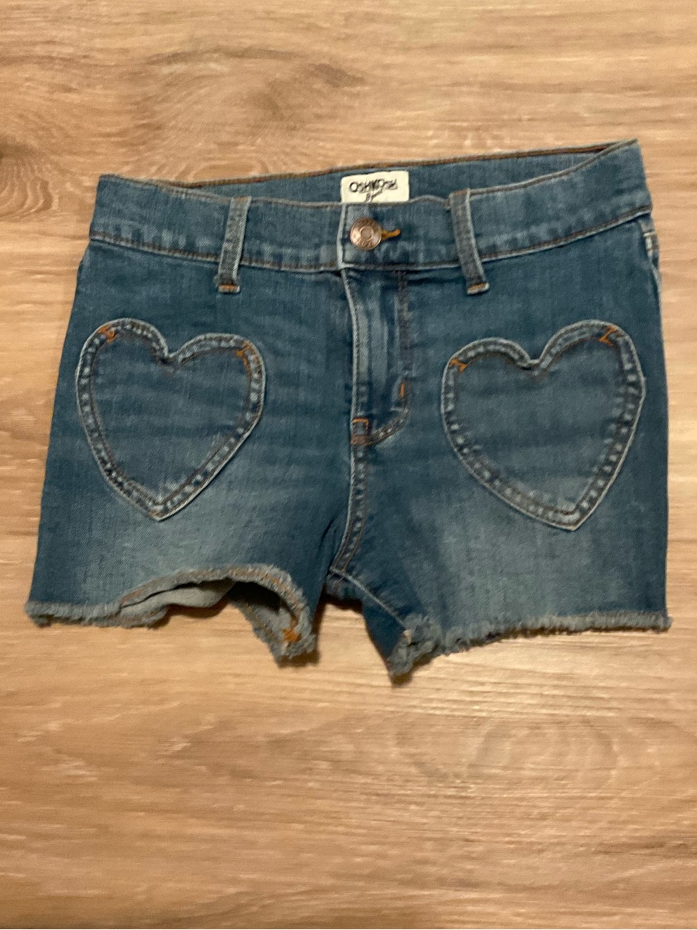OshKosh B'gosh Blue Girls Denim Heart Pocket Shorts